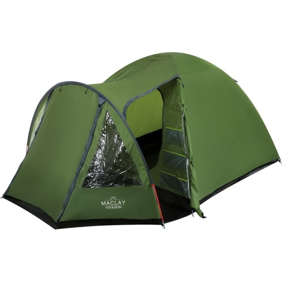 Палатка Maclay Voyager треккинговая 4 места 250х220+40х140 см, цвет зелёный - фото 1