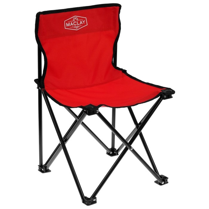 Кресло складное Maclay красное 35х35х56 см, цвет чёрный