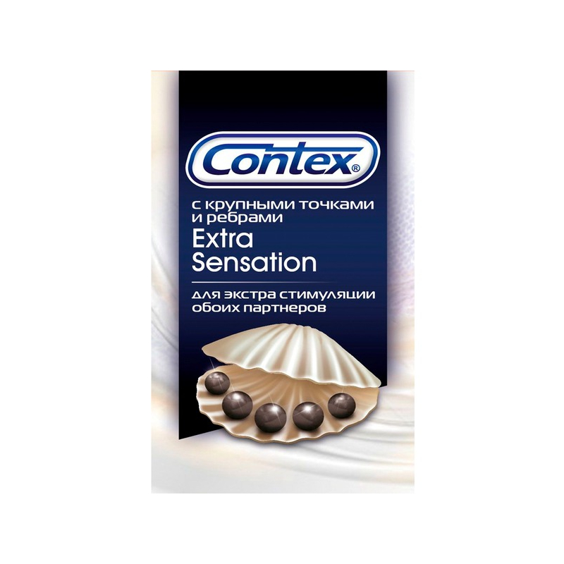 Презервативы Contex Extra Sensation - с крупными точками и ребрами  №18, размер Стандартный