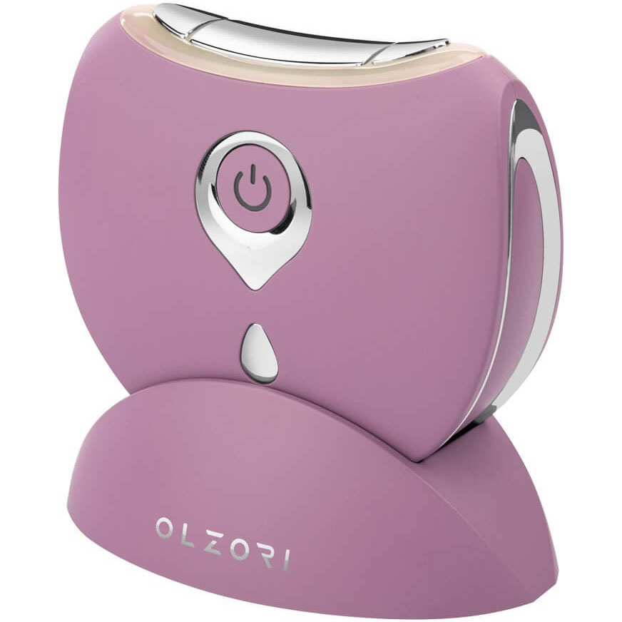 Массажер Olzori D-Lift Pro фиолетовый массажер для лица olzori массажер для лица и шеи d lift pro 5 в 1 микротоки ems вибрации нагрев и led терапия