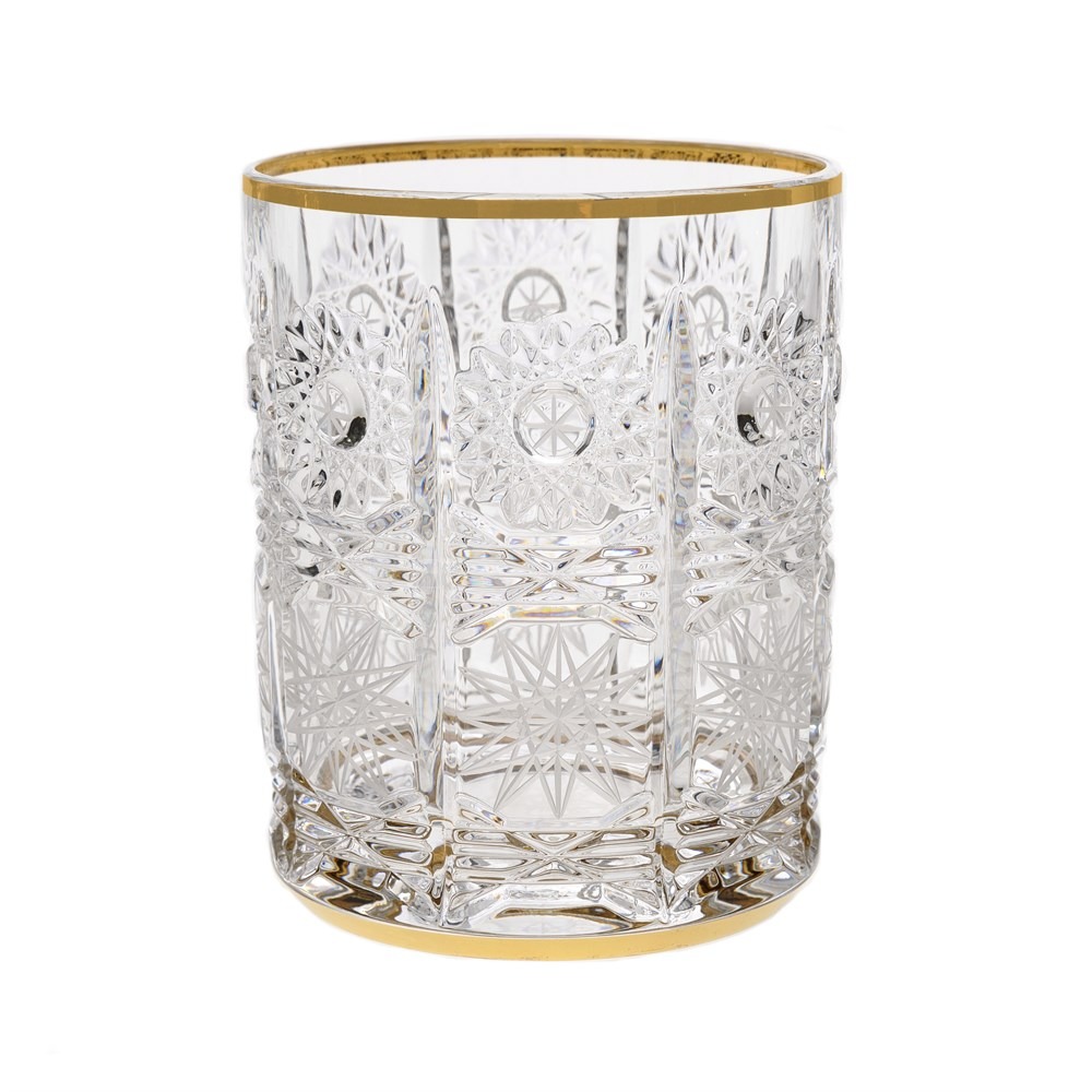 Набор стаканов для виски Bohemia Jihlava 500PK золото, шлифовка 360 мл 6 шт ваза bohemia jihlava bamboo декор золото 30 см