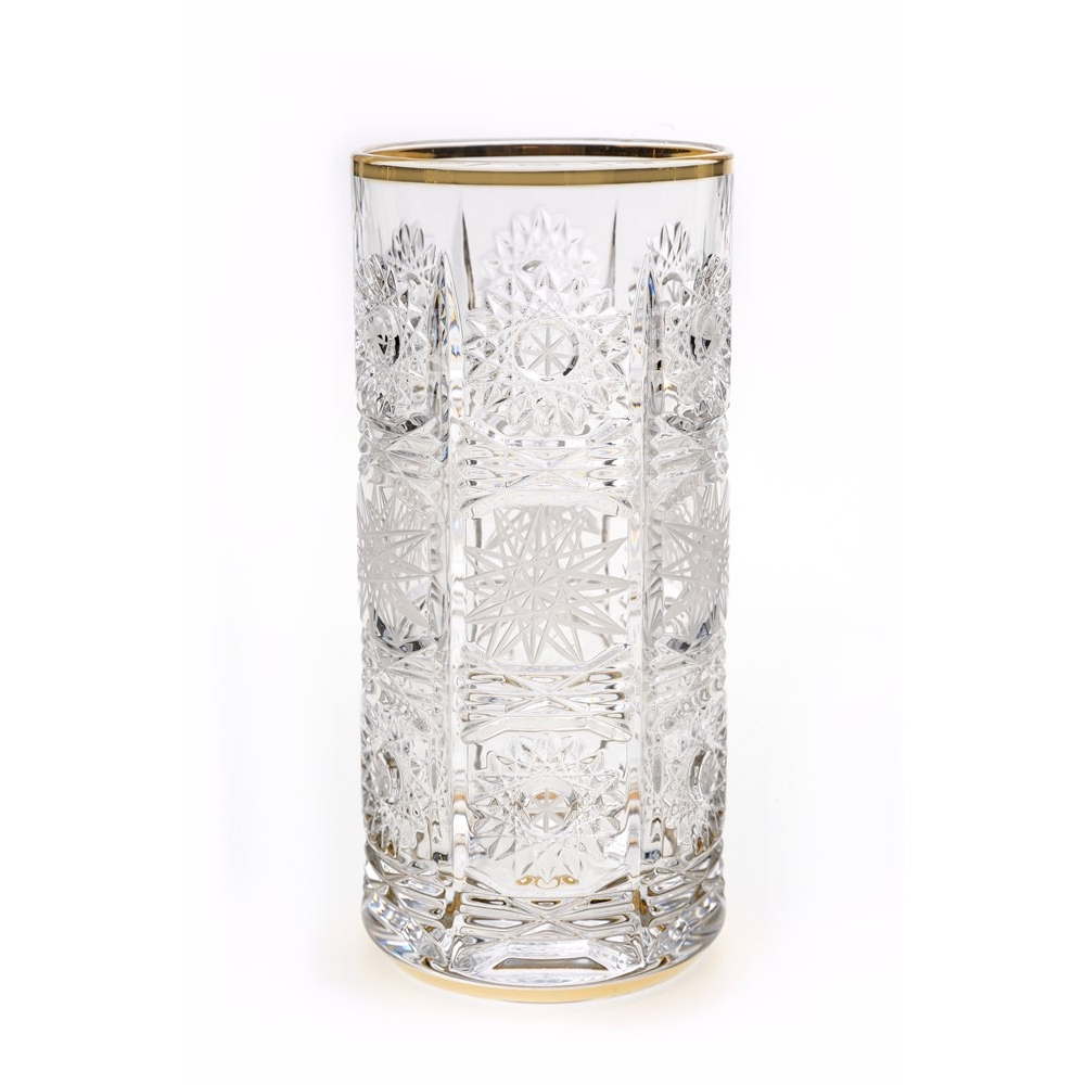 фото Набор стаканов для воды bohemia jihlava 500pk золото, шлифовка 370 мл 6 шт