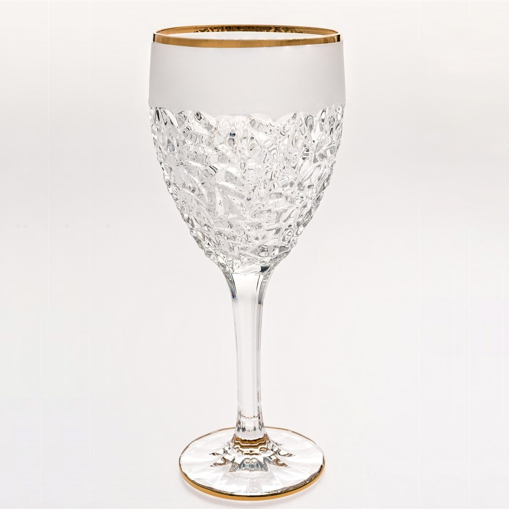 фото Набор бокалов для вина bohemia jihlava nicolette золото, матовое напыление 320 мл 6 шт