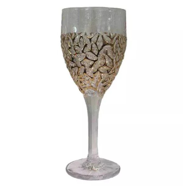 Набор бокалов для вина Bohemia Jihlava Nicolette мраморное золото 320 мл 6 шт, цвет прозрачный - фото 1