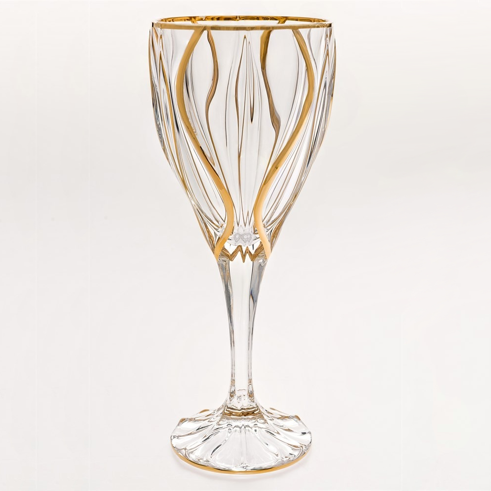 Набор бокалов для вина Bohemia Jihlava Ocean золото 270 мл 6 шт, цвет прозрачный - фото 1