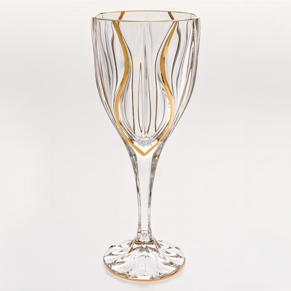 Набор бокалов для вина Bohemia Jihlava Ocean золото 320 мл 6 шт, цвет прозрачный - фото 1