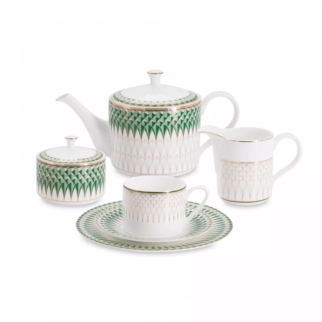 Сервиз чайный ANNA LAFARG EMILY Изумруд 21 предмет 6 персон сервиз столовый macbeth bone porcelain garden 21 предмет
