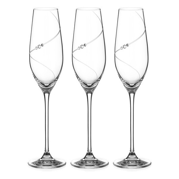 Набор бокалов для шампанского Diamante силуэт 210 мл 6 шт ваза для ов diamante силуэт di 1110 07 elx 25 см