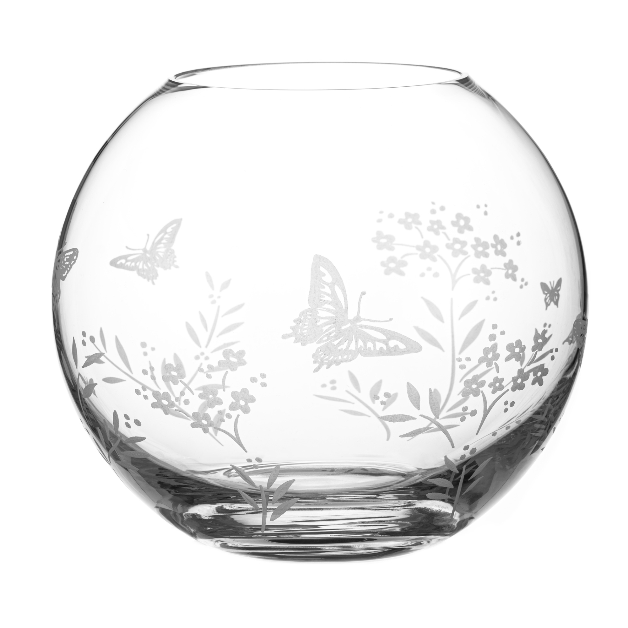 Ваза круглая Diamante бабочки 15 см ваза diamante bianco