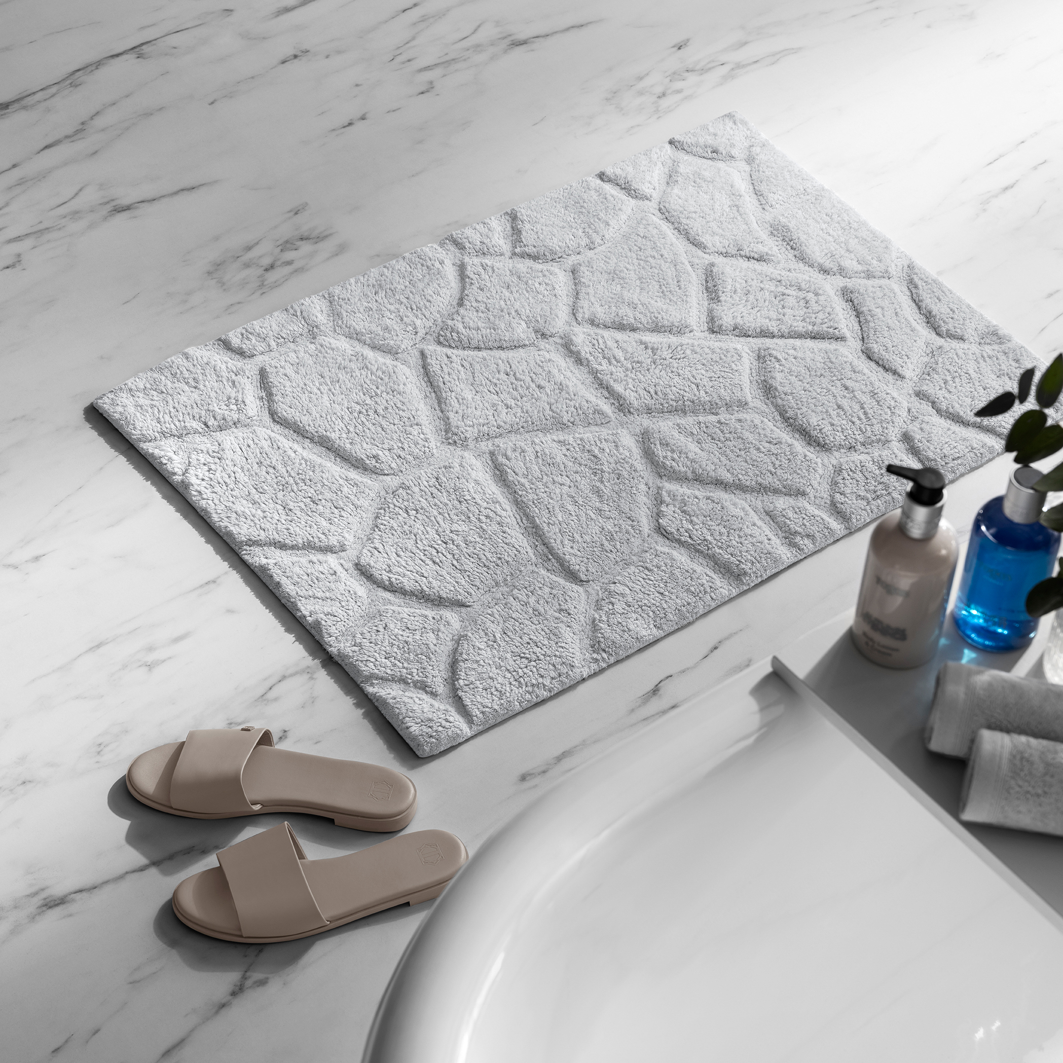 Коврик для ванной Togas Арзони серо-голубой 60х90 см коврик придверный x y carpet faro серый 60х90