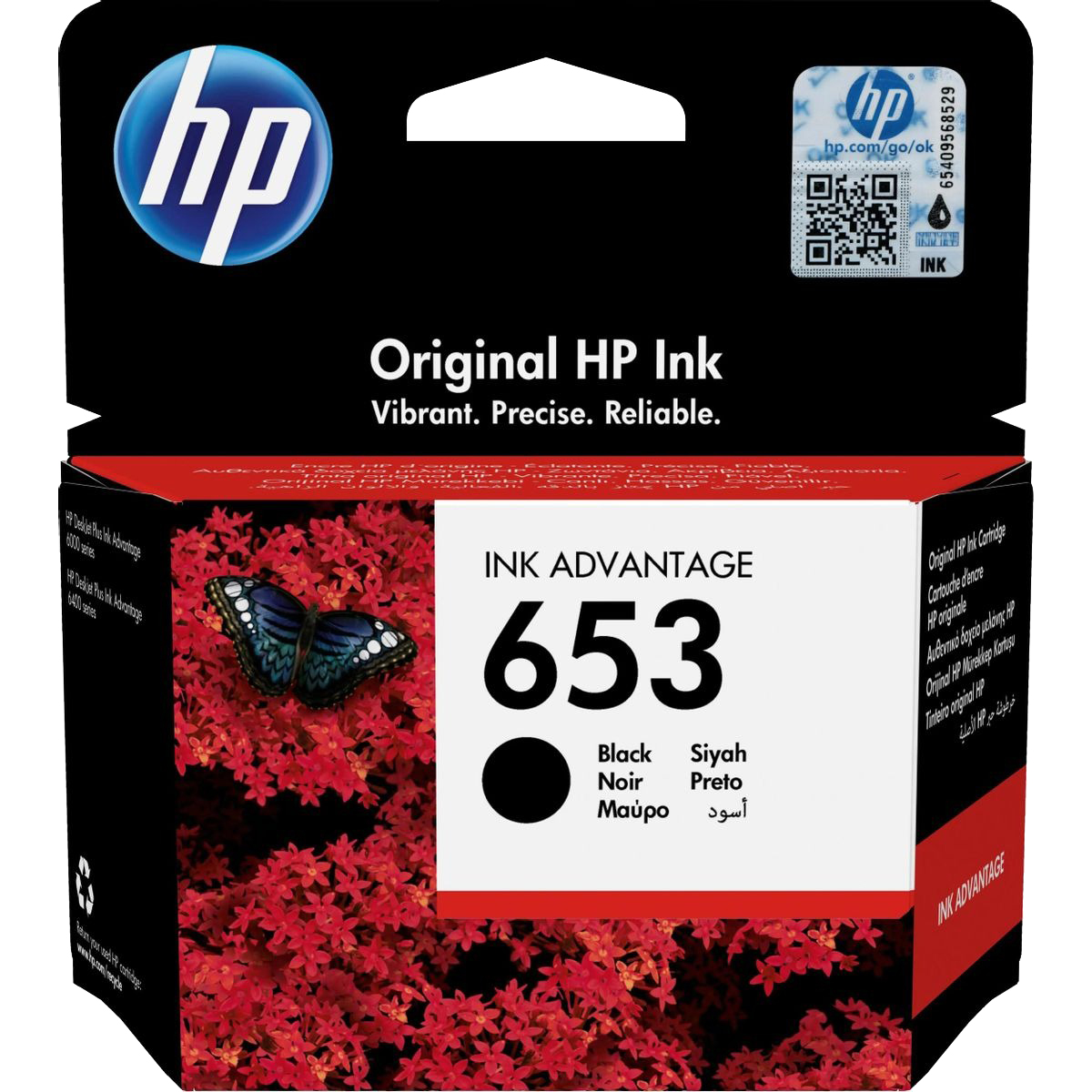 Картридж HP 653 (3YM75AE) черный hp cartridge 650 original ink advantage tri colour cz102ae