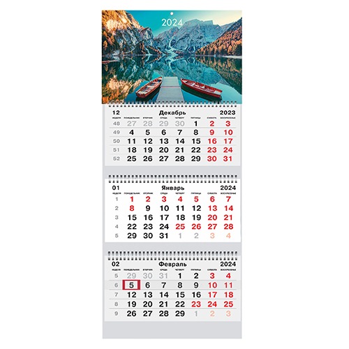Календарь на 2024 Канц-Эксмо квартальный природа