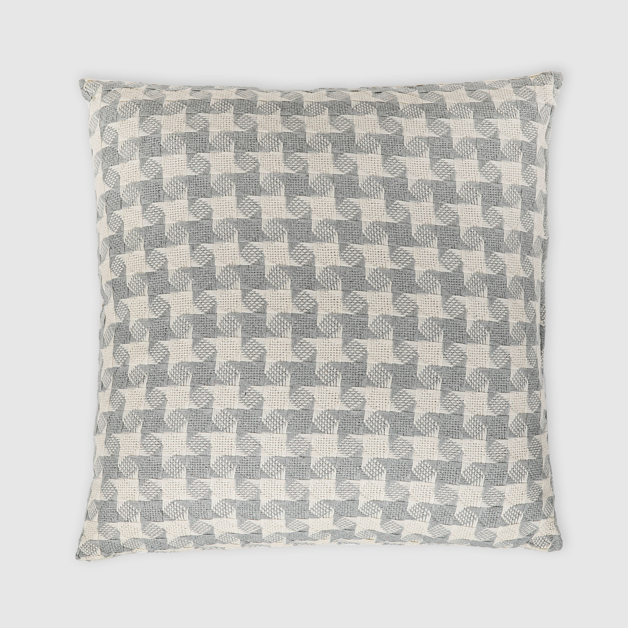 Подушка Homelines textiles Peid-de-Poule grey серая 45х45 см, цвет серый