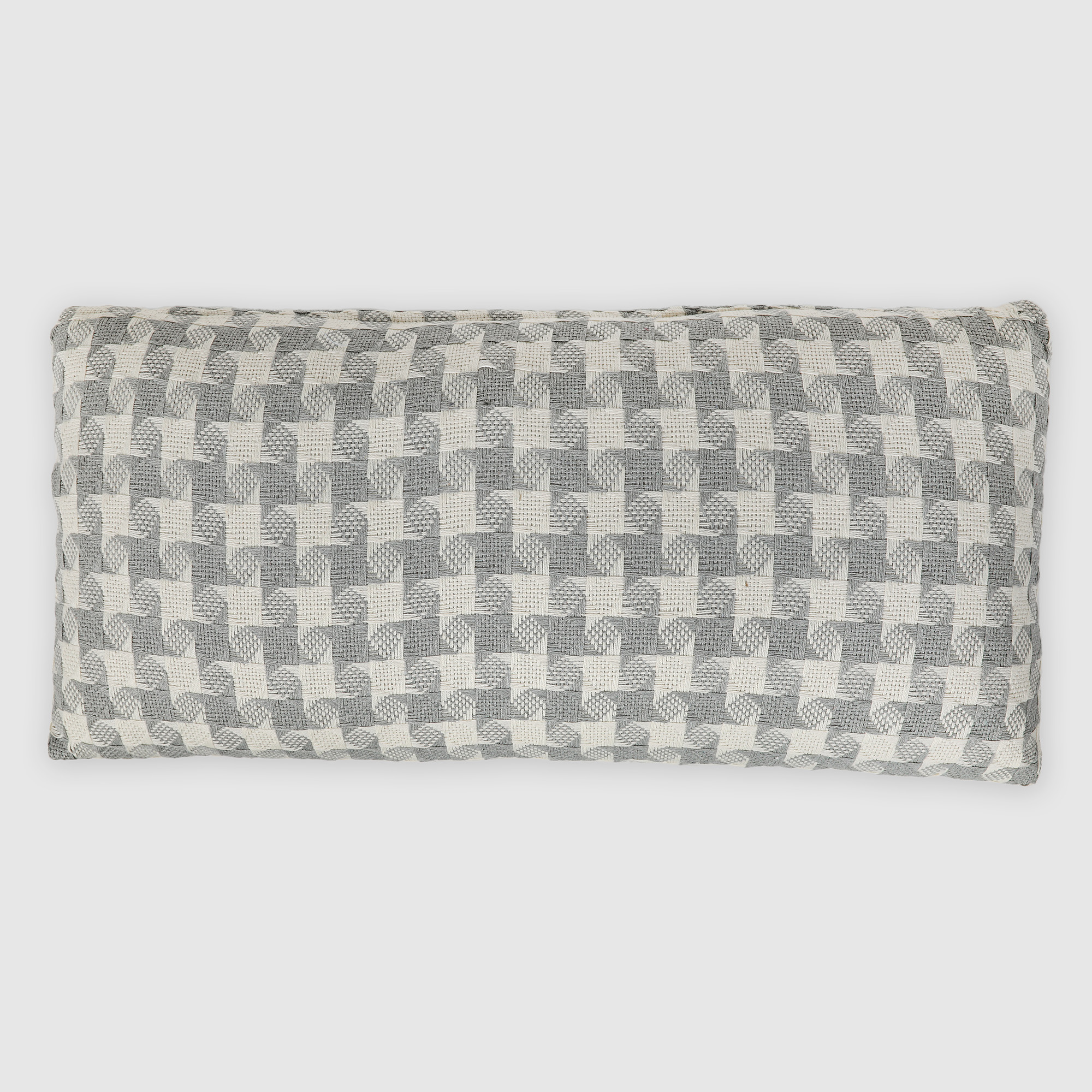 Подушка Homelines textiles Peid-de-Poule grey серая 30х60 см, цвет серый
