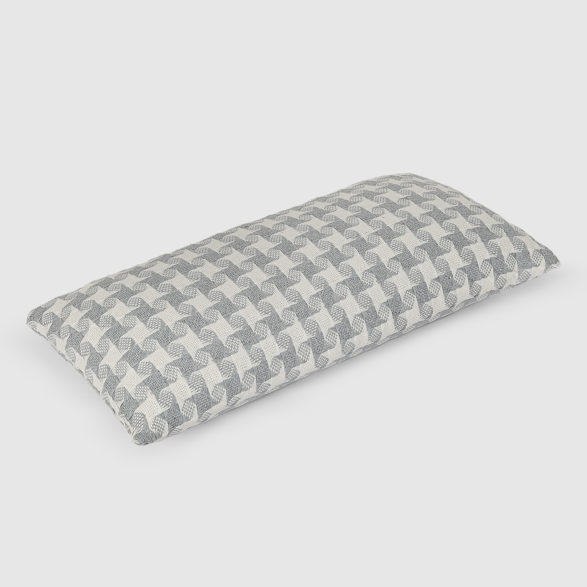 Подушка Homelines textiles Peid-de-Poule grey серая 30х60 см, цвет серый - фото 3