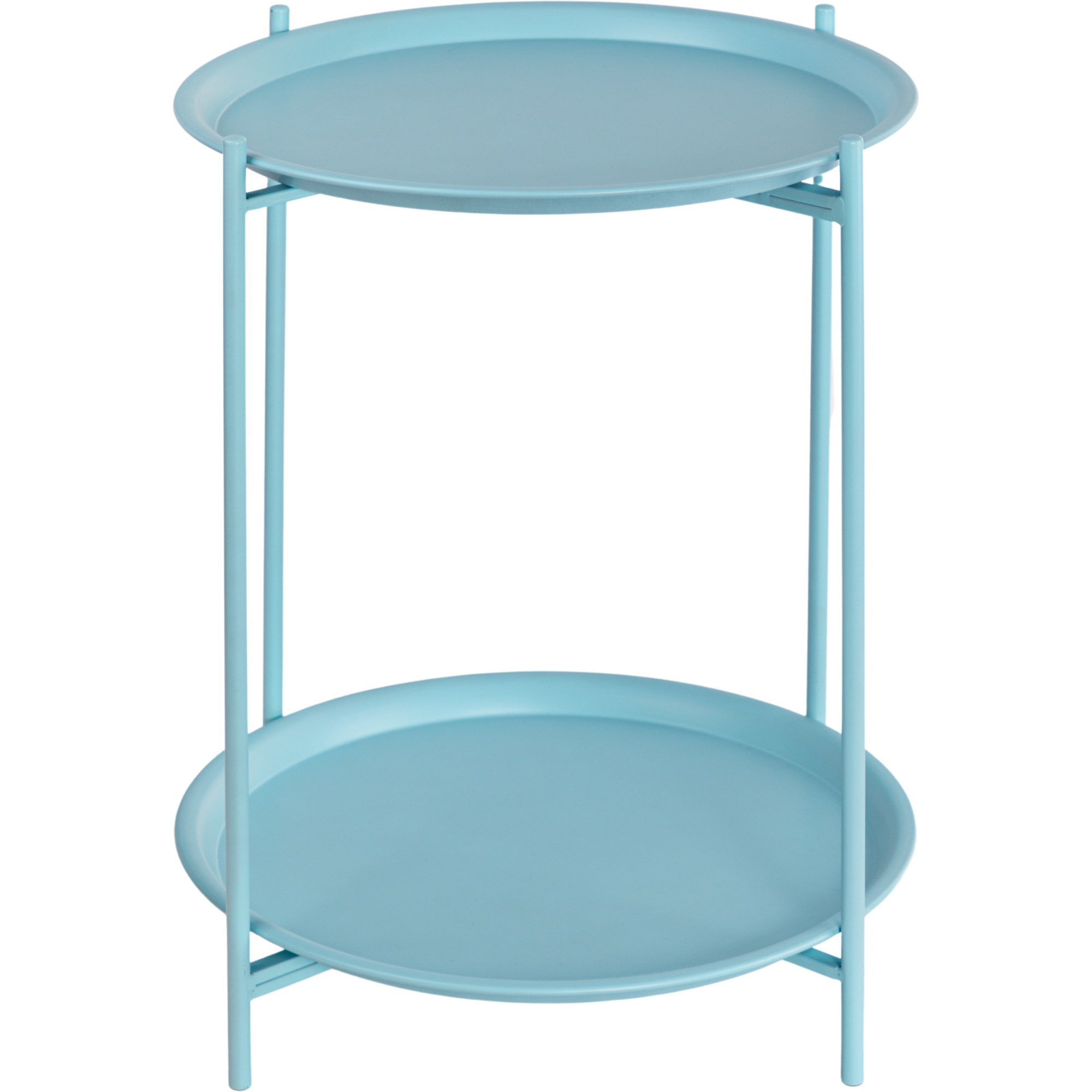Столик Glasar сервировочный голубой 54х54х56 см