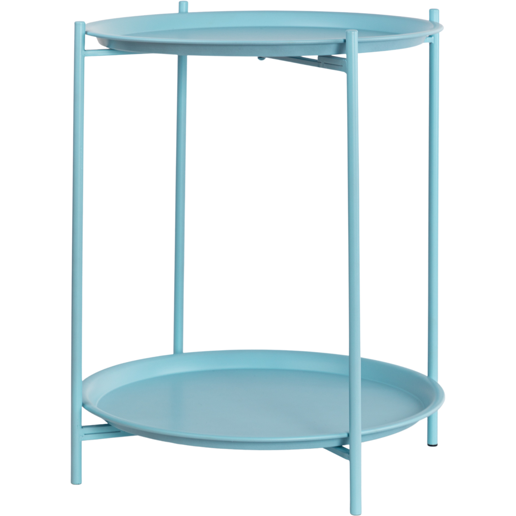 Столик Glasar сервировочный голубой 54х54х56 см - фото 2