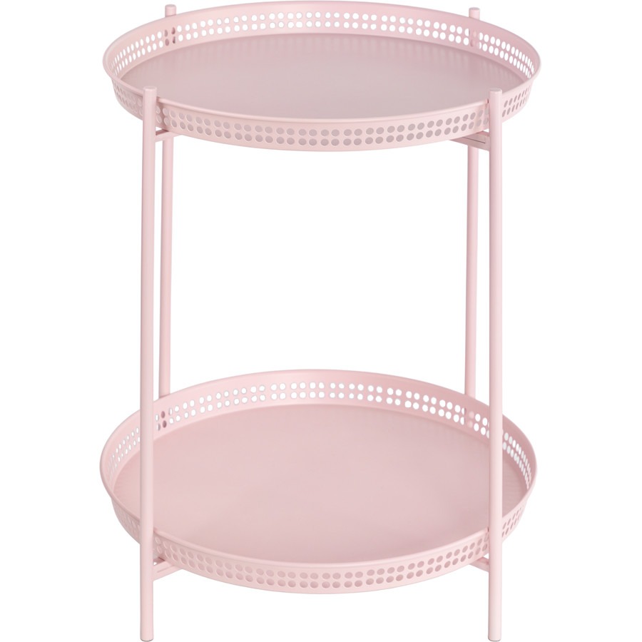 Столик Glasar сервировочный розовый 49х49х54 см