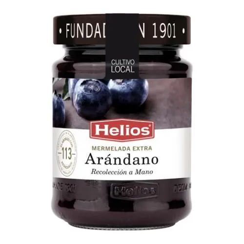 Конфитюр Helios Extra Черника, 340 г кисломолочный продукт actimel черника ежевика 1 5% бзмж 95 гр