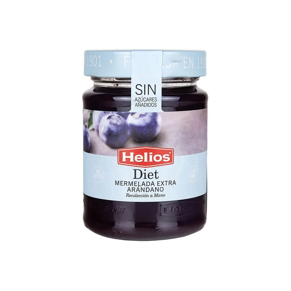 Конфитюр Helios Extra из черники без сахара 280 г конфитюр цуегг 220 г абрикос без сахара ст б