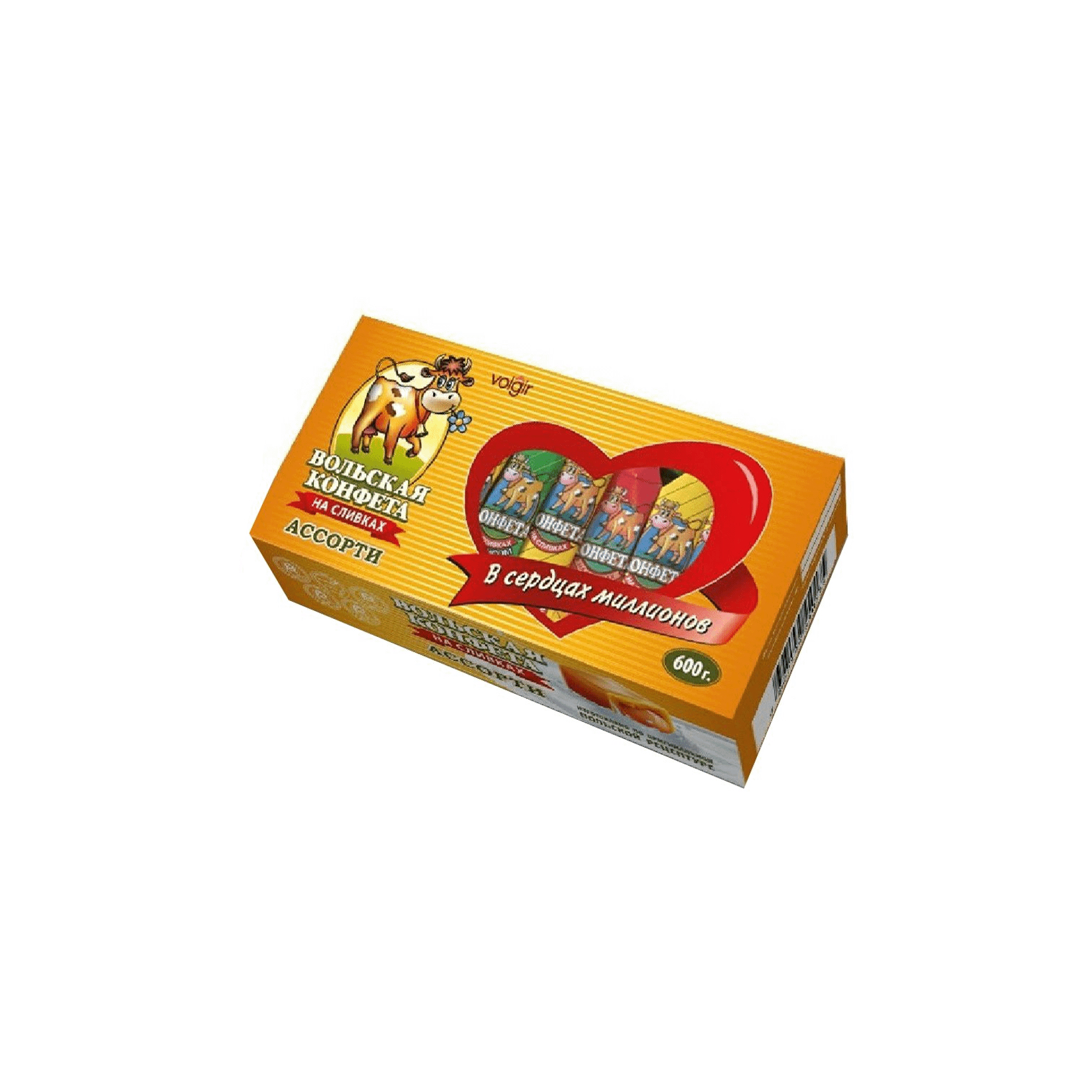 Конфеты Вольский кондитер на сливках ассорти, 600 г