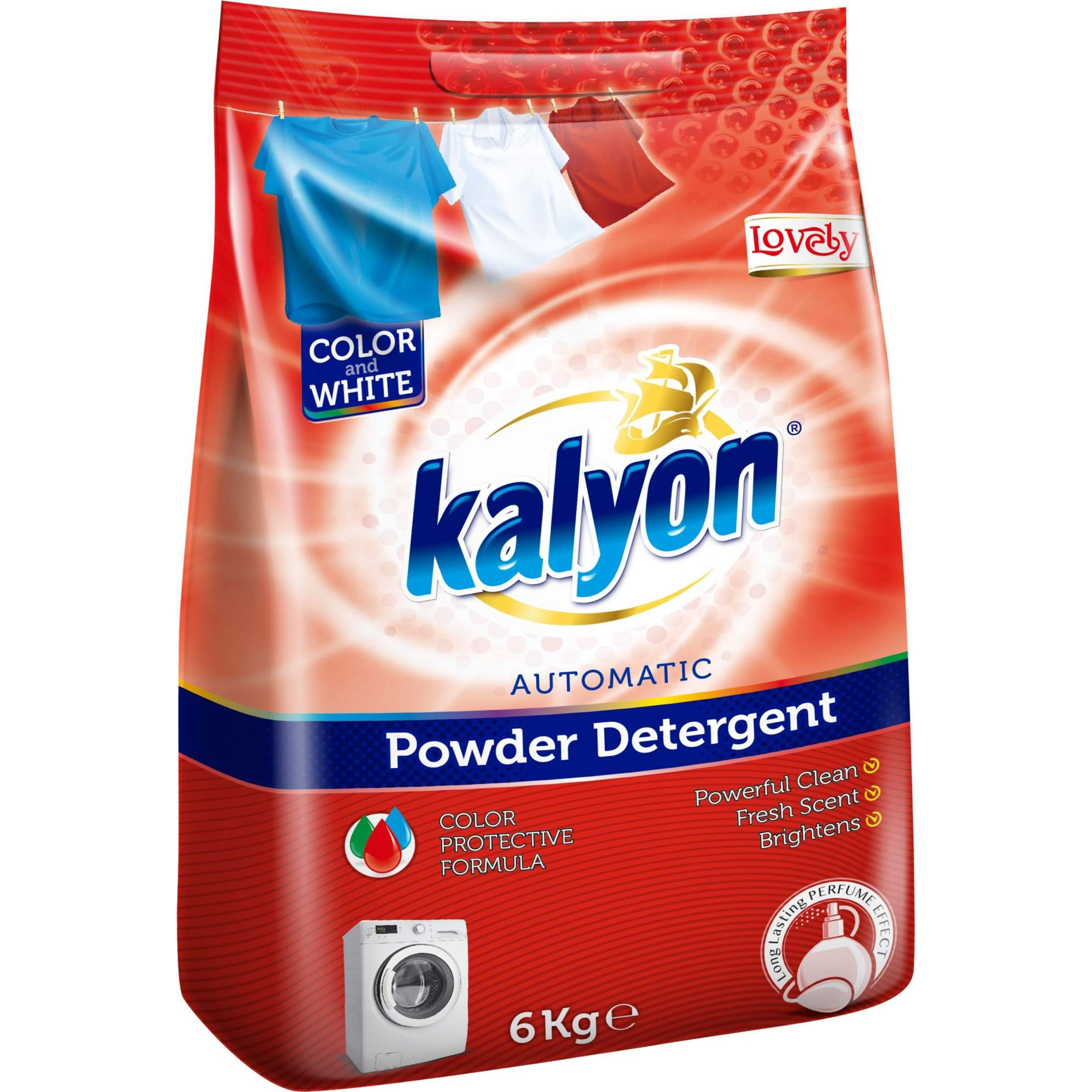 Порошок стиральный Kalyon Lovely 6 кг стиральный порошок teon 0 35 кг ручной автомат универсальный color