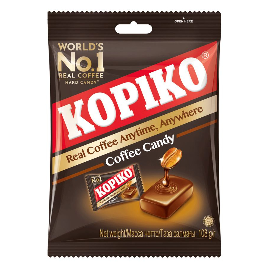 Леденцы Kopiko Coffee Candy, 108 г доктор тайсс леденцы эвкалипт и ментол вит с 75г
