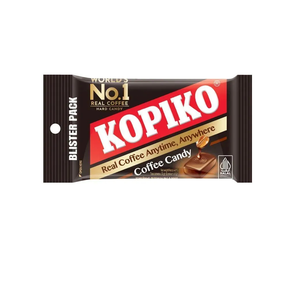 Леденцы Kopiko Cappuccino Candy, 32 г леденцы суперкислые tai kee sour candy клубника 28 г