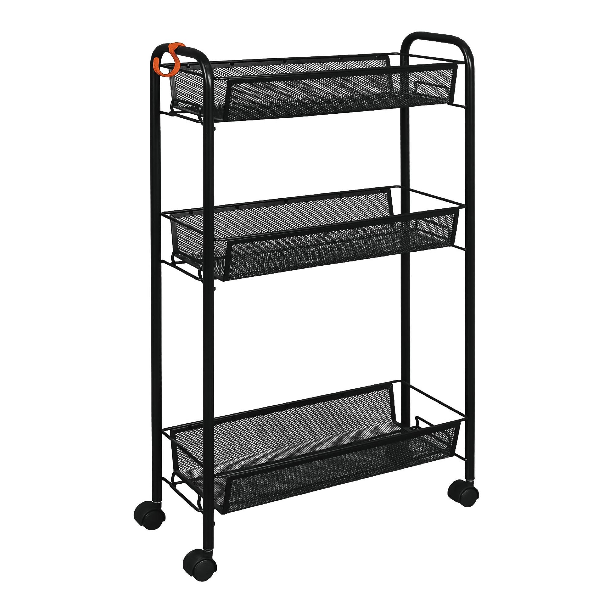 Этажерка ЗМИ Ладья 1 на колесиках черная 44х17х755 см 2749₽