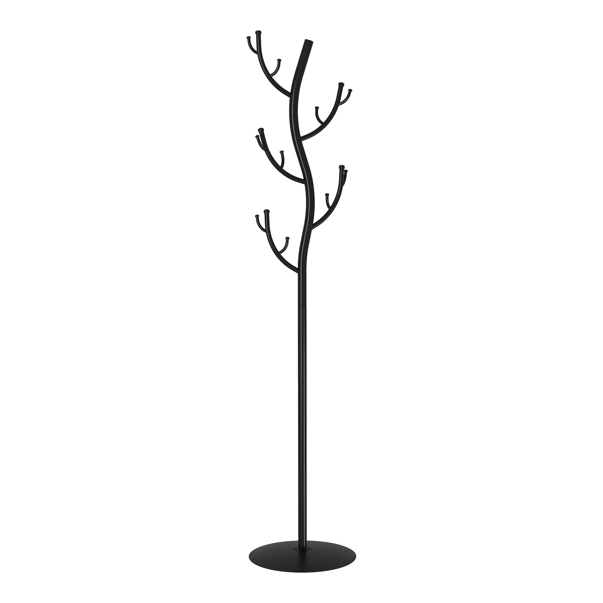 цена Вешалка напольная ЗМИ Дерево черная 37,5х37,5х181 см