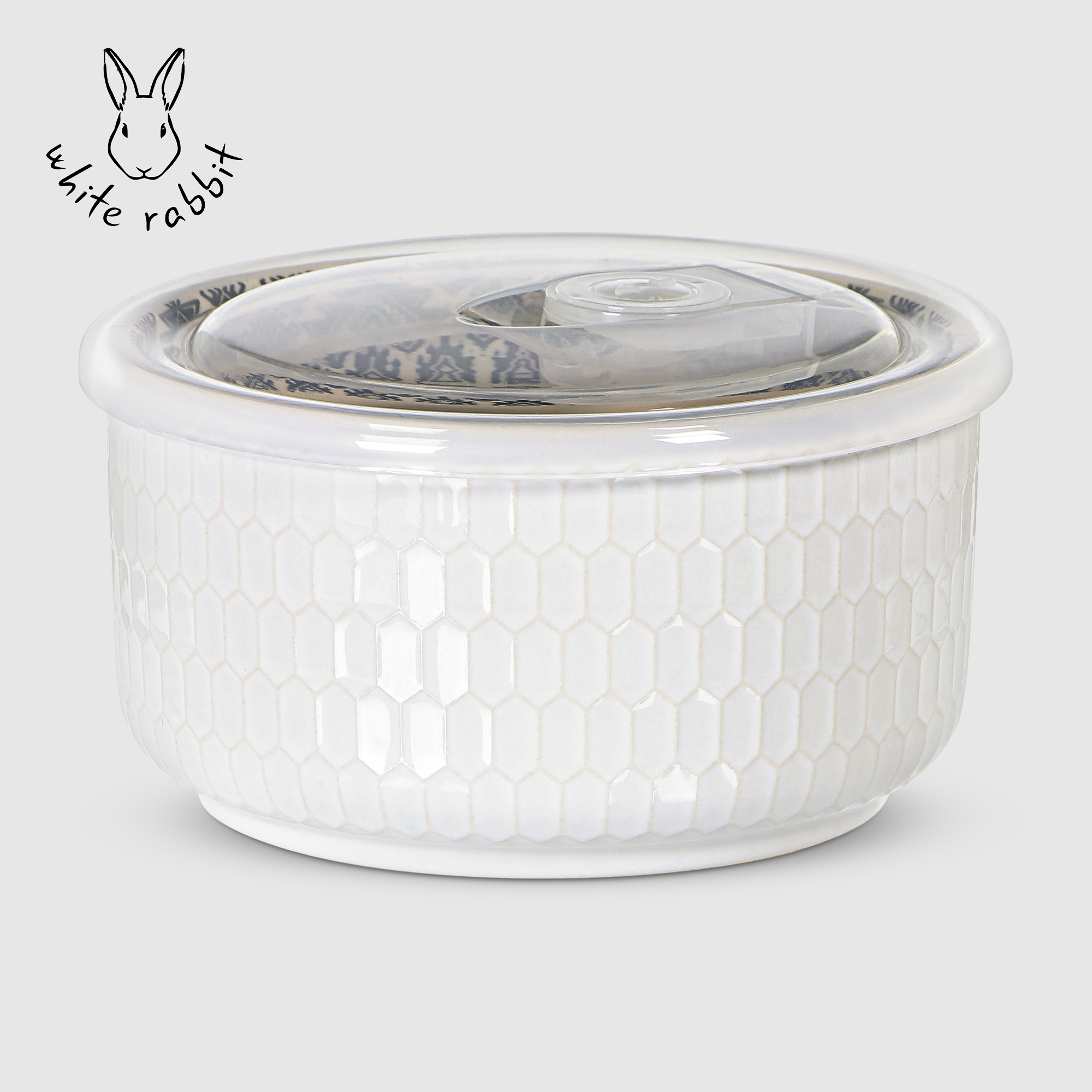 Салатник White Rabbit embossed с крышкой 12,6 см