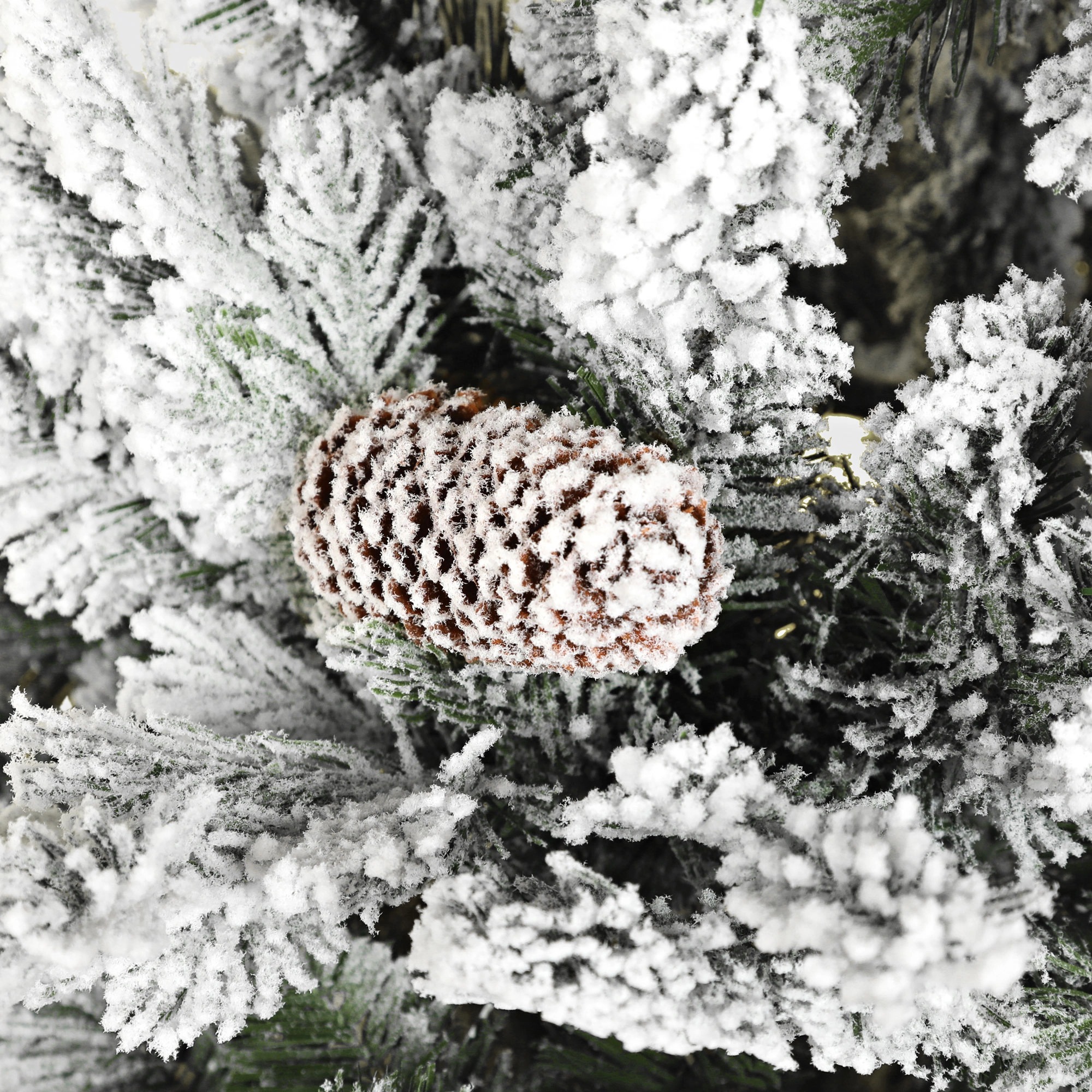 Ель искусственная Царь-Елка морозная с шишками 230 см, цвет белый - фото 8