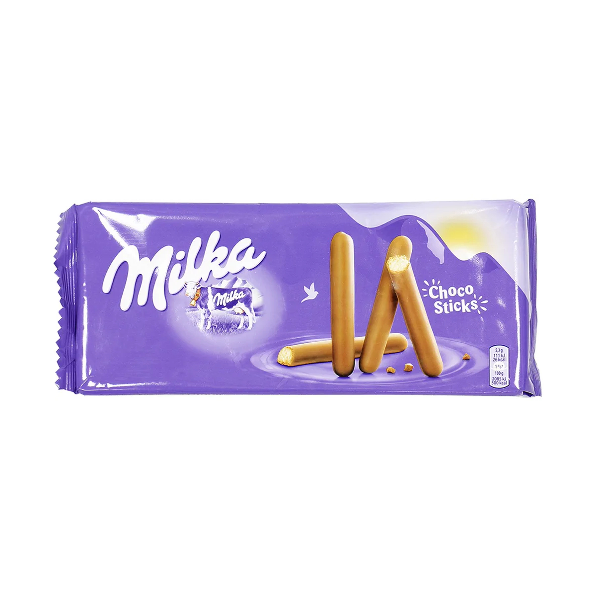 фото Печенье-палочки milka lila sticks в молочном шоколаде, 112 г