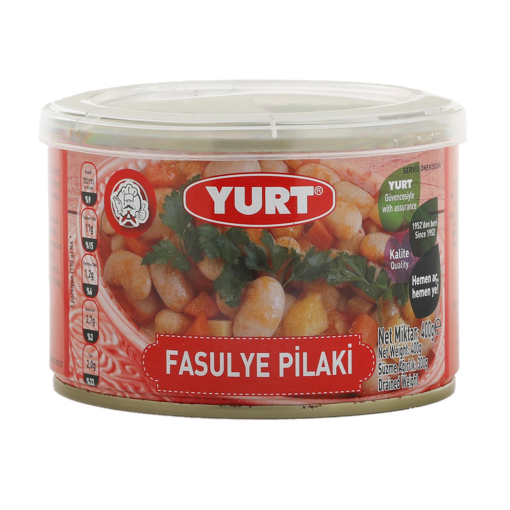 Фасоль белая Yurt с овощами, 400 г фасоль меленъ с овощами 550 г