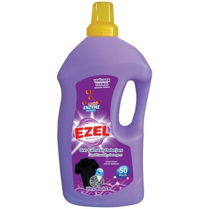 Средство жидкое Ezel для стирки чёрных тканей 3 л средство жидкое ezel для стирки белых тканей 3 л