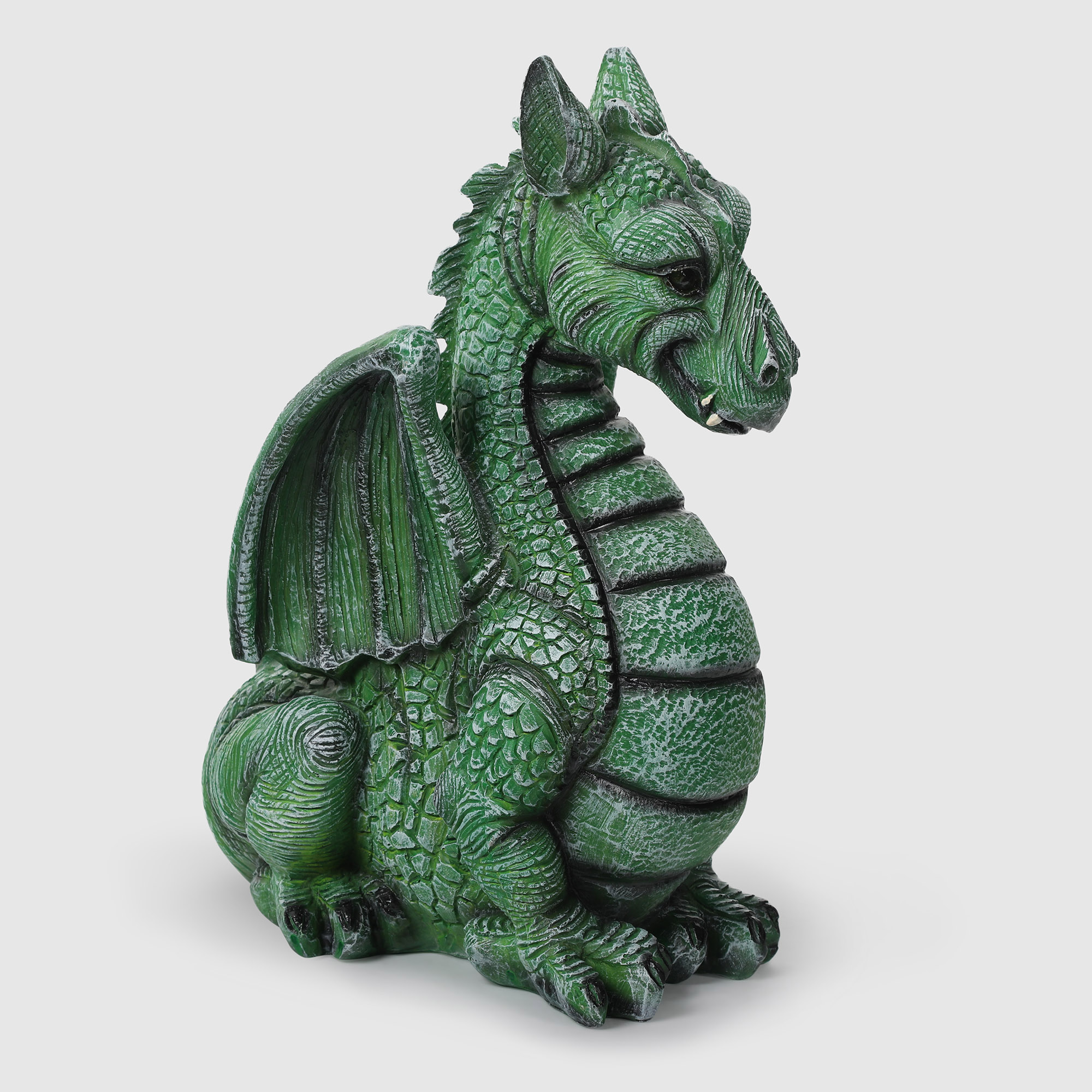 Декоративная Новогодняя фигура Полиформ Символ года Дракон зеленый 45 см