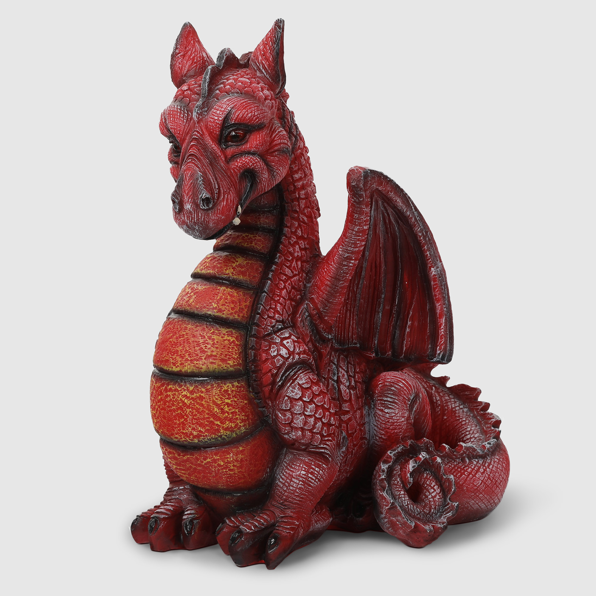 Декоративная Новогодняя фигура Полиформ Символ года Дракон красный 45 см