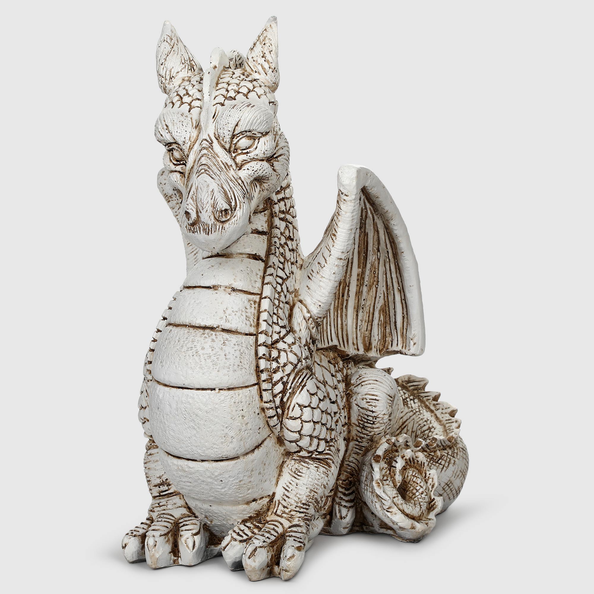 Декоративная Новогодняя фигура Полиформ Символ года Дракон антик 45 см