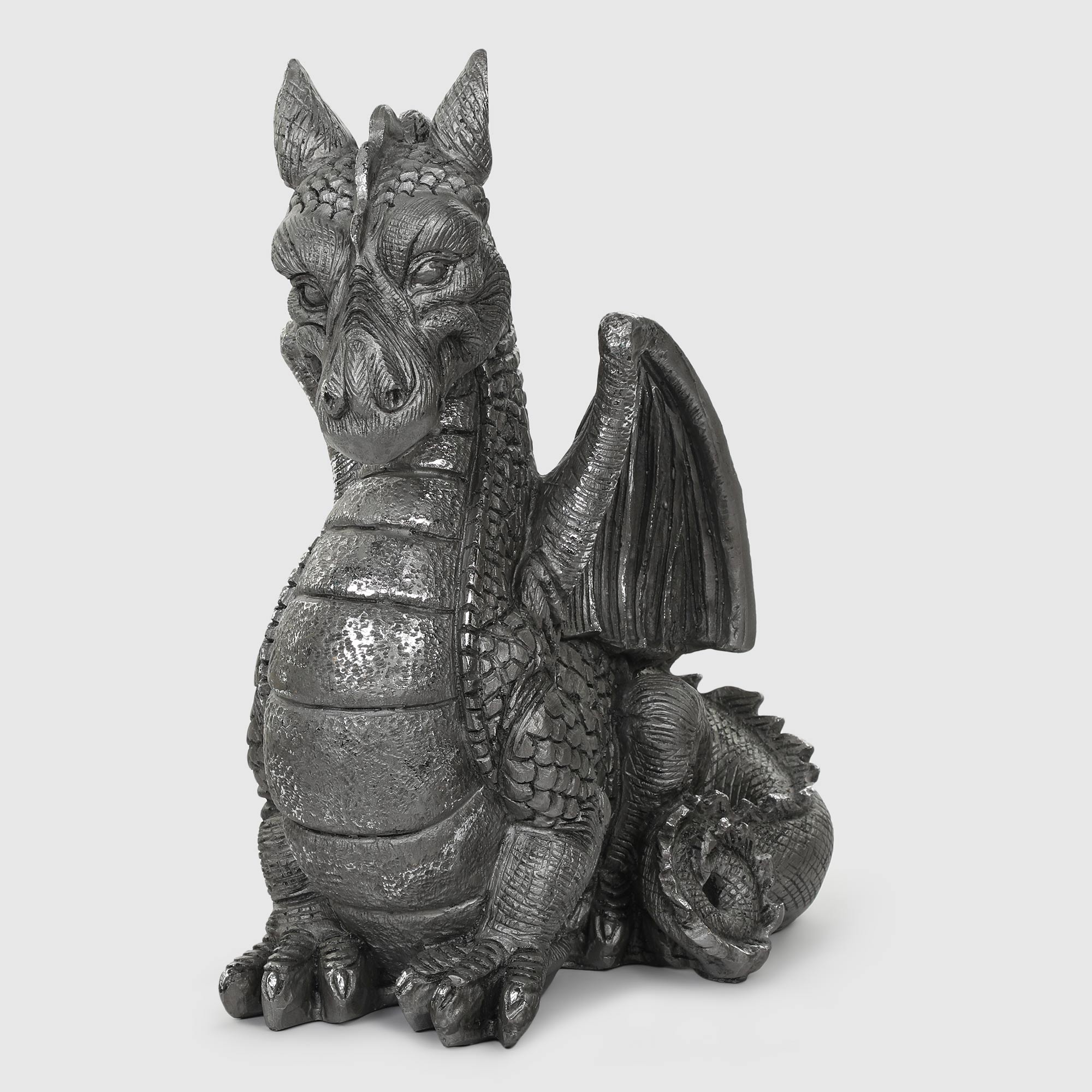 Декоративная Новогодняя фигура Полиформ Символ года Дракон сталь 45 см