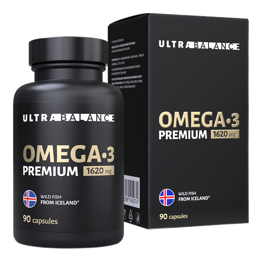 БАД Омега-3 Ultrabalance 1620 мг 90 капсул UB 144 г