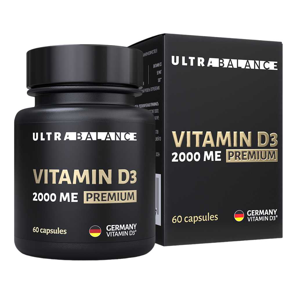 БАД Витамин Д3 Ultrabalance 2000 ME 60 капсул UB 27 г витамин д3 2000 ме 200 таблеток sfd vitamin d3 для кожи волос ногтей препарат для мужчин и женщин