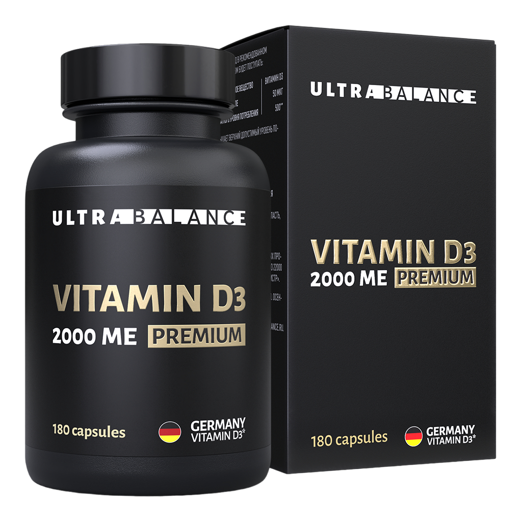 БАД Витамин Д3 Ultrabalance 2000 ME 180 капсул UB 81 г витамин д3 2000 ме 200 таблеток sfd vitamin d3 для кожи волос ногтей препарат для мужчин и женщин