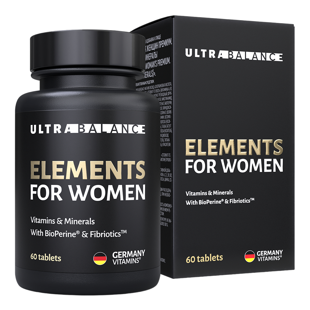 БАД Элементы для женщин Ultrabalance 60 таблеток UB 58 г бад бьюти витамины ultrabalance 60 капсул ub 45 г