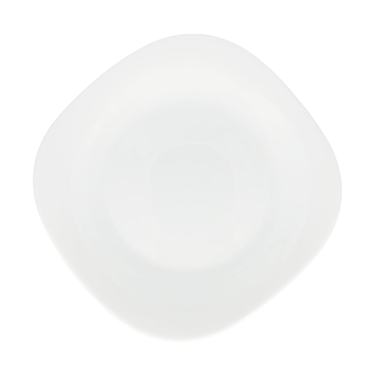 Тарелка десертная Кулинарк белая каре 20 см