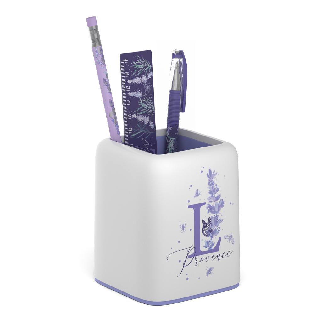 Набор настольный пластиковый Erich Krause Forte, Lavender, белый с фиолетовой вставкой cologne zation набор lavender