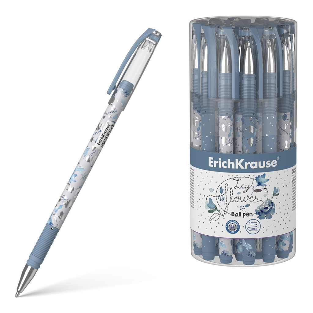 Ручка шариковая Erich Krause Frozen Beauty Stick синяя в ассортименте ручка шариковая erich krause natural life stick синяя в ассортименте
