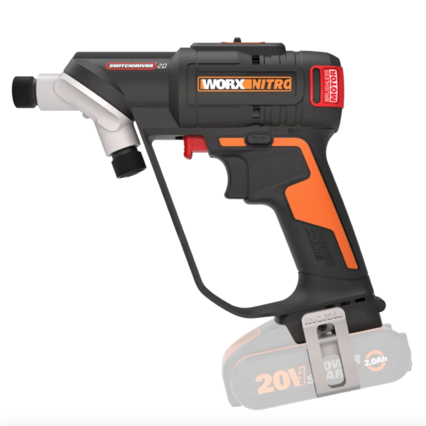 Дрель-шуруповерт аккумуляторная бесщёточная WORX Switchdriver 2.0 WX177.9, 50Нм, 20В, без АКБ и ЗУ