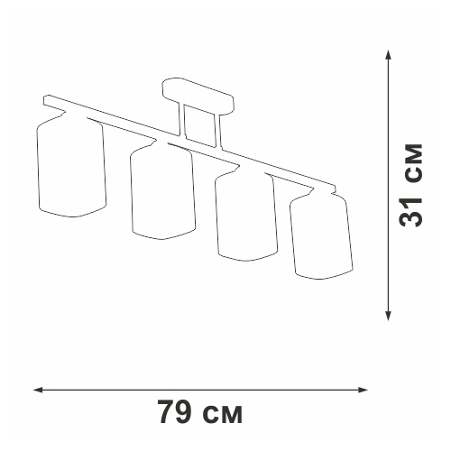 фото Люстра vitaluce v4923-0/4pl 4xe27 40 вт