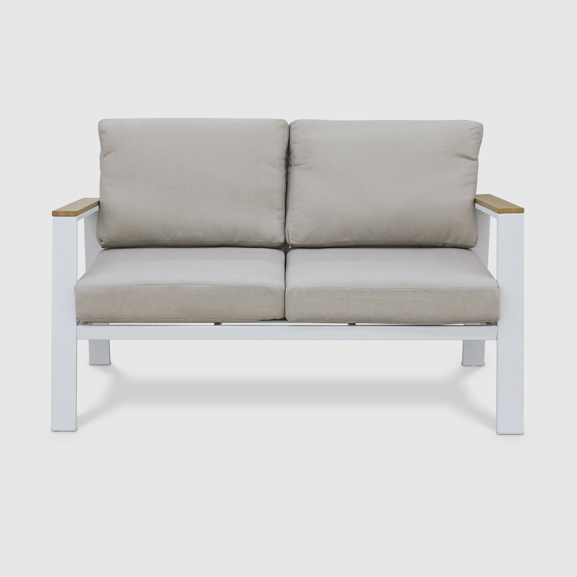 Комплект Bizzotto Belmar white с подушками 4 предмета, цвет белый, натуральное дерево, размер 132х75х84 - фото 3
