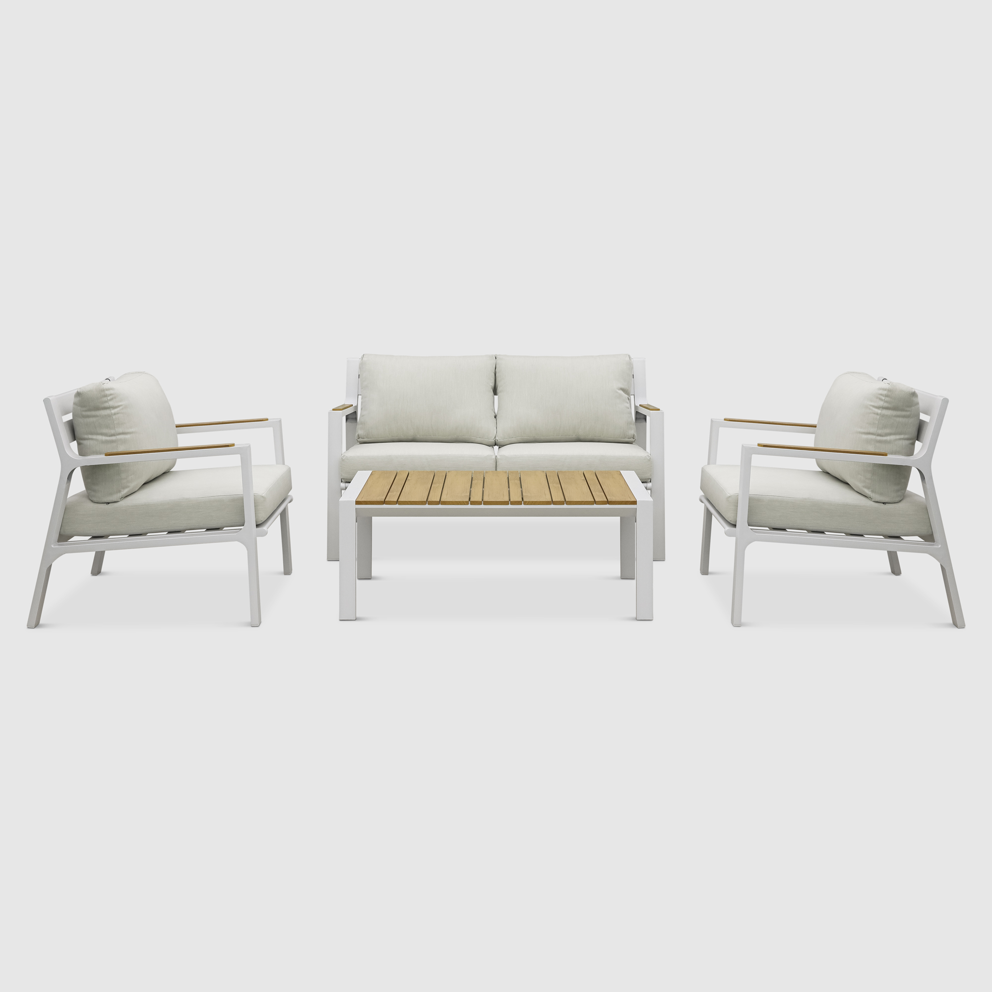 Комплект мебели Bizzotto Ernst белый с подушками 4 предмета цена и фото